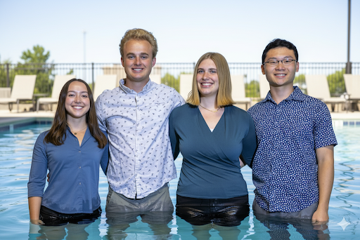 SetSwipe team at the pool