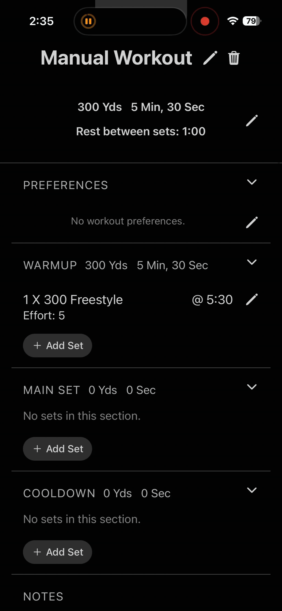 Add set screen