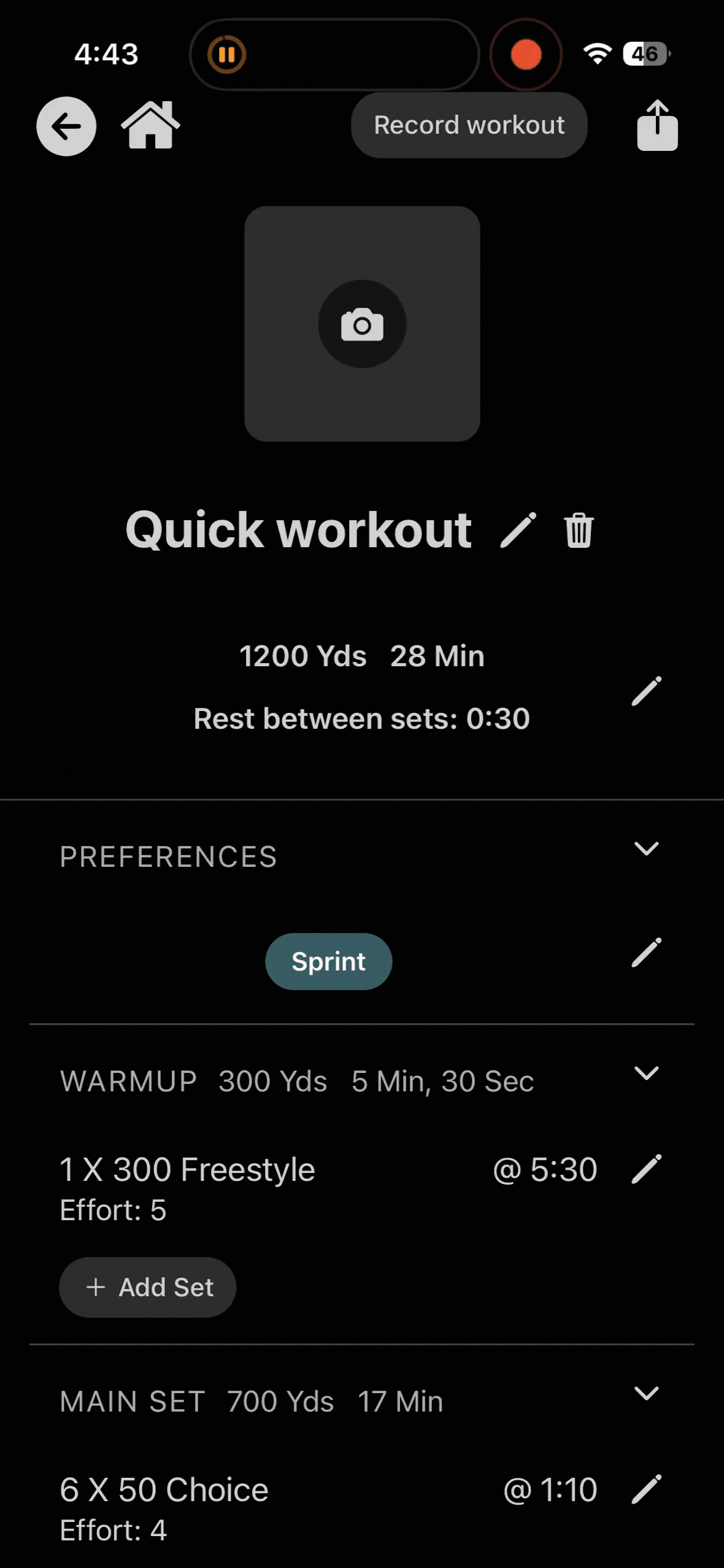 Share a workout